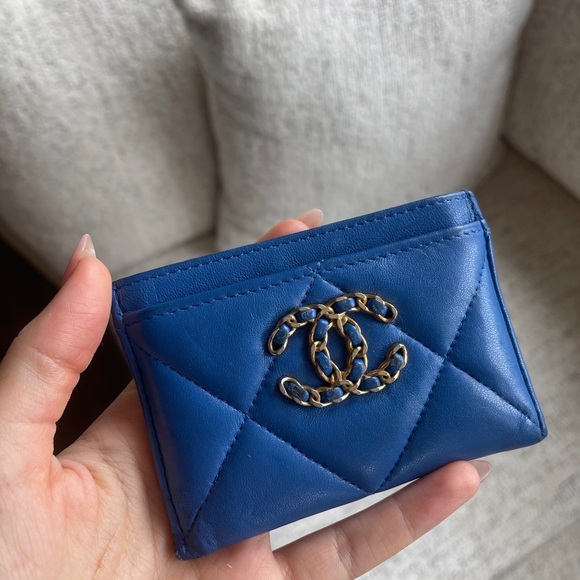 Chanel 19 wallet card holder blue - Picture 8 of 8